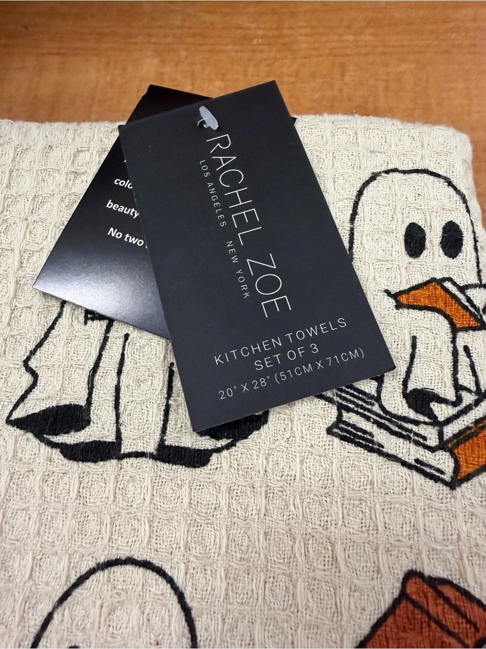 New Rachel Zoe Set 3 Kitchen Towels Halloween 2026 Ghost Reading Books Viral